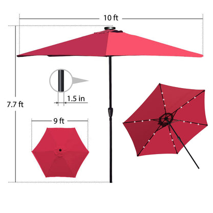 Outdoor Patio Umbrella Red