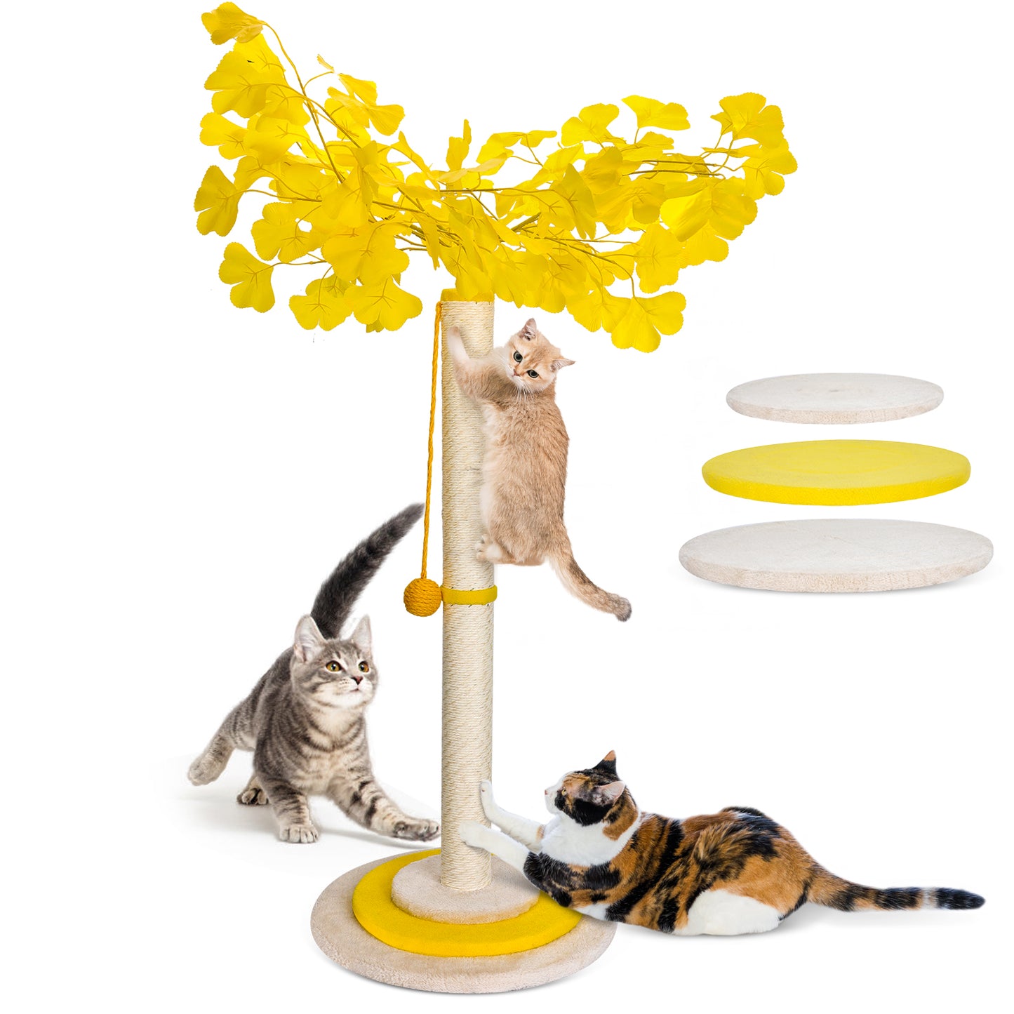 Cat Scratching Post Tree Shape-33.4" tall-TOPMART