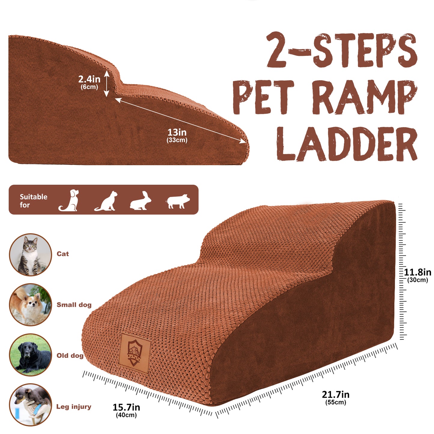 2-Layer Extended Sponge Dog Stair Replacement Cover